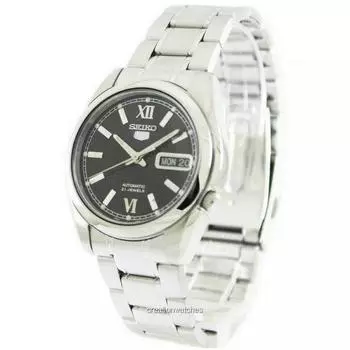 Seiko 5 Автоматические 21 камень SNKL55K1 SNKL55K Мужские часы чёрный