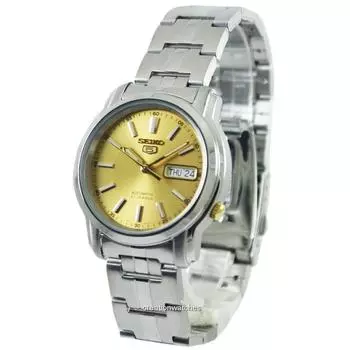 Seiko 5 Автоматические 21 камень SNKL81 SNKL81K1 SNKL81K Мужские часы золотой