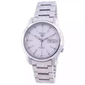 Seiko 5 Автоматические мужские часы с белым циферблатом SNKL75 SNKL75K1 SNKL75K белый