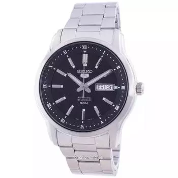 Seiko 5 Автоматические мужские часы с черным циферблатом SNKP11 SNKP11K1 SNKP11K чёрный