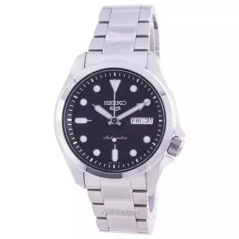 Seiko 5 Sports с черным циферблатом, автоматические мужские часы SRPE55 SRPE55K1 SRPE55K 100M чёрный