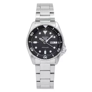 Seiko 5 Sports SKX Style Midi с черным циферблатом, автоматические мужские часы SRPK29K1 100M чёрный