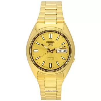 Seiko 5 золотистых тонов из нержавеющей стали автоматические мужские часы SNXS80 SNXS80J5 SNXS80J
