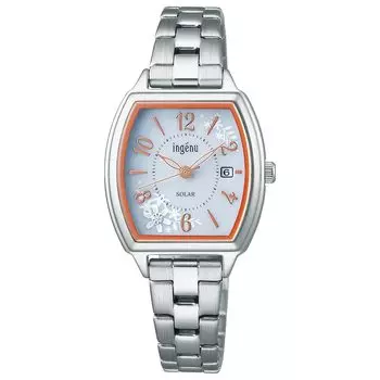 Seiko AHJD437 Women s Watch, Angene, Solar with Diamond, Silver, silver + pink gold, Bracelet Type