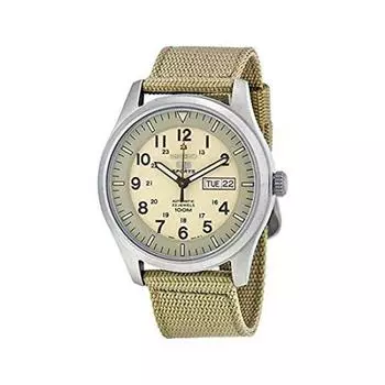 Seiko бежевые мужские аналоговые повседневные автоматические часы Seiko 5 Sports доставка за границу SNZG07K1