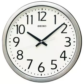 Seiko Часы настенные офисные аналоговые кварцевые влагостойкие пыленепроницаемые металлический каркас KH406S