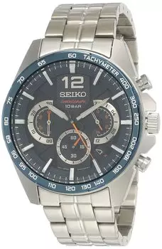 [Seiko] Часы SEIKO Аналоговые кварцевые с темно-синим циферблатом SSB345P1 Хронограф Аналоговые кварцевые с темно-синим циферблатом Мужские [Товар]