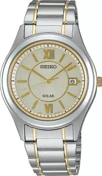 [Seiko] Часы SEIKO Solar Quartz SBPN065 Silver x Gold мужские