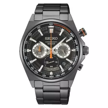 SEIKO Chronograph Quartz Watch SSB399P1 Black Dial Gray Metallic [Seiko] Мужские [Товар] чёрный