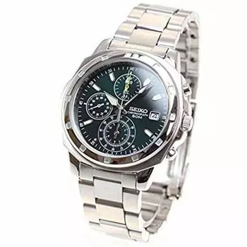 SEIKO Chronograph SND411P Мужские Часы Серебро 5BAR Хронограф NEW из Японии