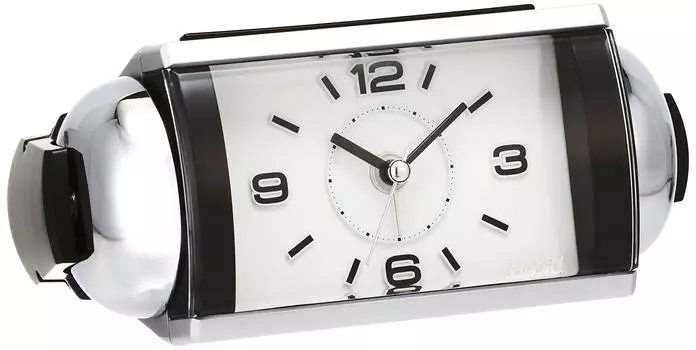 Seiko Clock Alarm Clock Analog Loud Bell Sound PYXIS RAIDEN Silver Metallic NR442S SEIKO