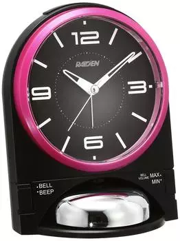 Seiko Clock Alarm Clock Аналоговый громкий отключаемый будильник PYXIS RAIDEN Черный NR436K SEIKO