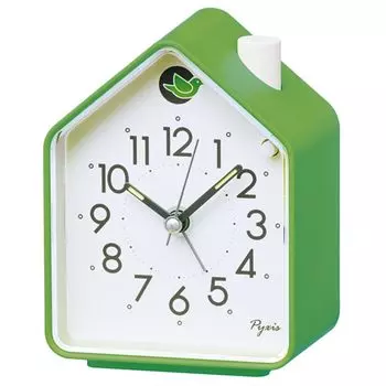 Seiko Clock Alarm Clock Настольные часы Аналоговые зеленые 110 x 86 x 63 мм PYXIS NR452M