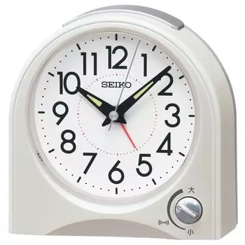 Seiko Clock Alarm Clock Table Clock Analog White Pearl 115 x 115 x 55mm KR520W