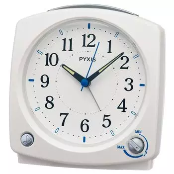 Seiko Clock Alarm Clock Table Clock Analog Melody White Pearl PYXIS NR455W 12512069mm