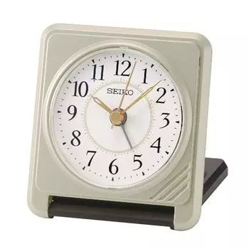 Seiko Clock Alarm Clock Table Clock Analog Small Portable Light Gold 78 x 72 x 24mm QQ807G