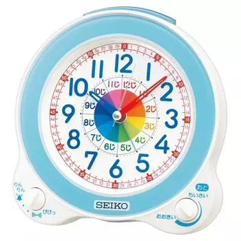 Seiko Clock Alarm Clock Table Clock Educational Analog Light Blue 134 x 130 x 85mm KR524L