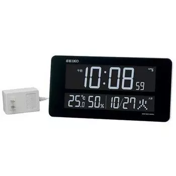 SEIKO CLOCK Часы DL208W LED Цветной дисплей с символами Адаптер переменного тока Черный Белый Цифровой (Часы Сейко) Радиоуправляемый