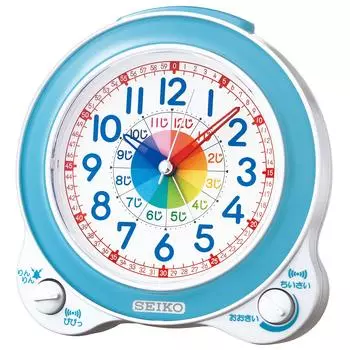 Seiko Clock Clock Educational Alarm Clock (Pale Blue) KR887L