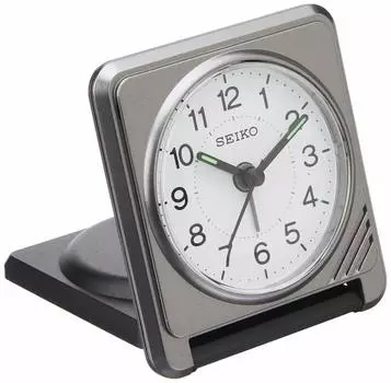 Seiko Clock Настольные часы-будильник аналоговые, маленький размер корпуса: 7,8 x 17,2 x 2,4 см QQ638S