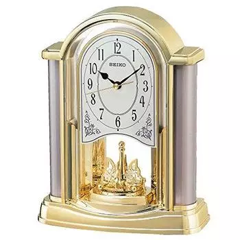 Seiko Clock Seiko Clock Настольные часы Аналоговые вращающиеся украшения Золото BY418G SEIKO