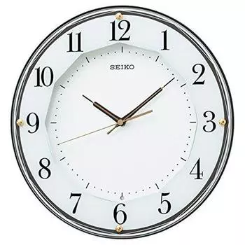 SEIKO CLOCK Стандартные настенные радиочасы KX213B с непрерывной секундной стрелкой, коричневые аналоговые (Часы Сейко)