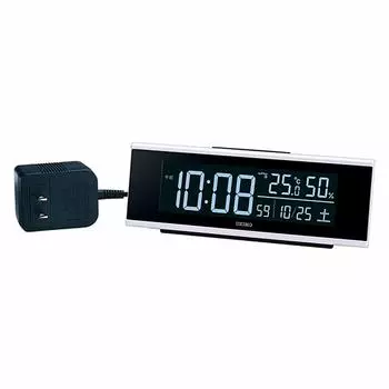 Seiko Clock Table Clock Alarm Clock Radio Digital AC Color LCD Series C3 White Body x x cm DL307W Size 6.3 17.4 4.6