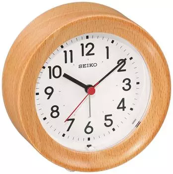 Seiko Clock Table Clock Alarm Clock Wall Clock Analog Wooden Frame Natural Wood Paint Body 11 x 11 x KR899A Size: 4.8cm