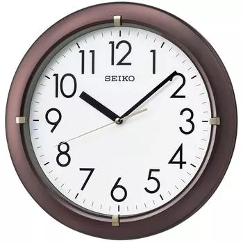 Seiko Clock Wall Clock Analog Brown Metallic KX621B