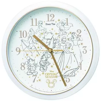Seiko Clock Wall Clock Analog Disney Time CRYSTAL SEASON White Pearl FW805W SEIKO белый