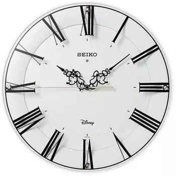 Seiko Clock Wall Clock Character Adult Disney Mickey Mouse Minnie Mouse Radio Analog Disney White FS506W
