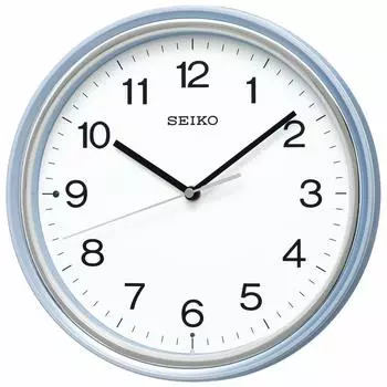 Seiko Clock Wall Clock Radio Analog Light Blue Pearl Diameter KX252L 27.5x4.7cm