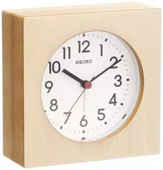 SEIKO Clock Wall Clock Table Clock Dual Use Analog Alarm Wooden Frame Natural Wood KR501A SEIKO