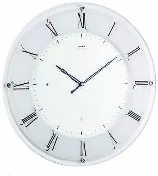 Seiko Clock Wall Clock White Pearl Diameter 351x30mm Radio Analog SEIKO EMBLEM HS548W