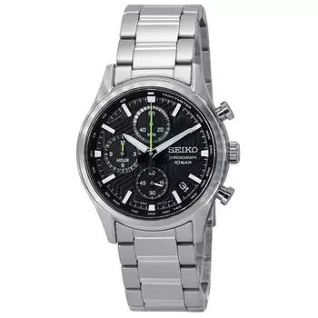 Seiko Conceptual Chronograph Кварцевые мужские часы с черным циферблатом SSB419P1 100M чёрный