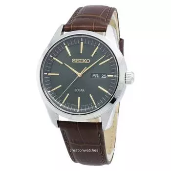 Seiko Conceptual SNE529P SNE529P1 SNE529 Аналоговые мужские часы с солнечной батареей зелёный