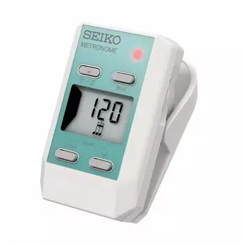 SEIKO Digital Metronome Clip Type Mint Green DM51G Volume can be adjusted and muted with rotary volume