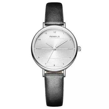 Seiko Japanese Movement Analog Leather Daily Present watch for women P0360M Women s Watch, Watch, Women s Watch, Band, Belt, Casual, Commuting, чёрный