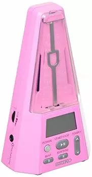 Seiko Кварцевый маятниковый метроном Pink EPM2000P Идеально подходит для домашних занятий, с бесшумным режимом