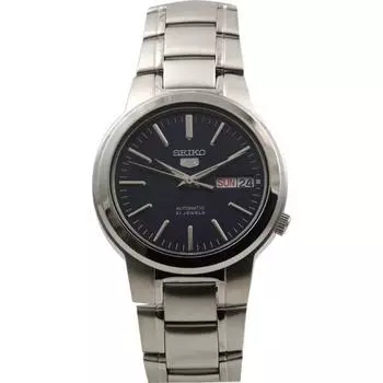 Seiko Мужская SNKA05K1 (Seiko5 SeikoEX SS Браслет Синий) Круглые часы серебряные аналоговые