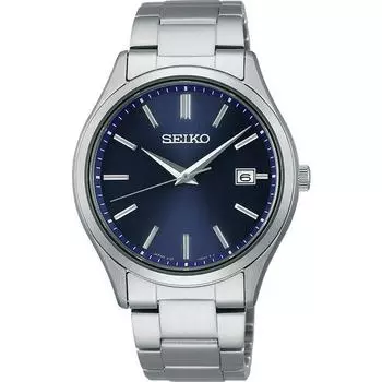 Seiko мужские SBPX145 (SEIKO SELECTION S Series Solar Metal Band Мужские) Круглые часы из серебристого нержавеющего металла