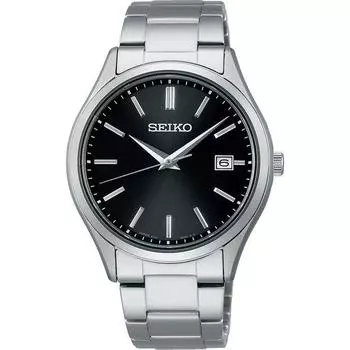 Seiko мужские SBPX147 (SEIKO SELECTION S Series Solar Metal Band Мужские) Круглые часы из серебристого нержавеющего металла