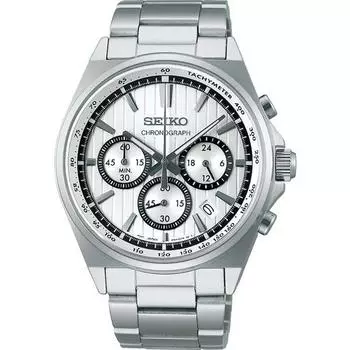 Seiko мужские SBTR031 (SEIKO SELECTION S Series кварцевые часы с металлическим ремешком мужские) Круглые часы из серебристого нержавеющего металла
