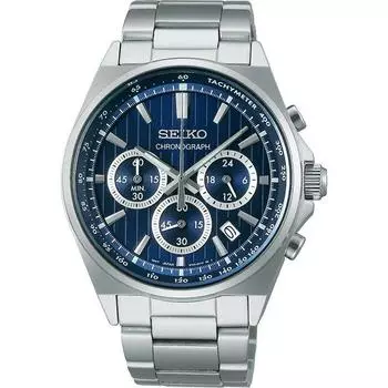 Seiko мужские SBTR033 (SEIKO SELECTION S Series кварцевые часы с металлическим ремешком мужские) Круглые часы из серебристого нержавеющего металла