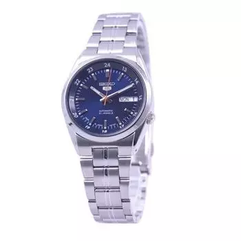 Seiko мужские SNK563J1 (SeikoEX Seiko5 SS браслет день дата) Круглые часы из серебристой нержавеющей стали, аналоговые