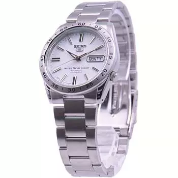 Seiko мужские SNKD97J1 (Seiko5 SS Браслет 5BAR WT M [) Круглые часы из серебристой нержавеющей стали, аналоговые