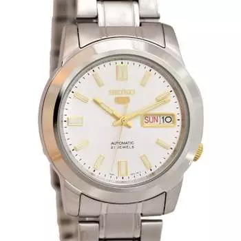Seiko мужские SNKK09K1 (Seiko5 SS Браслет SV) Смотреть серебро