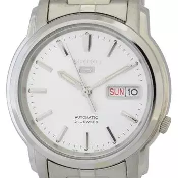 Seiko мужские SNKK65K1 (Seiko5 SS Браслет SV) Смотреть серебро