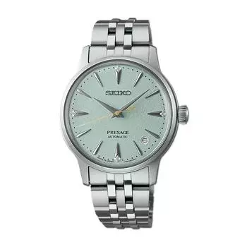 SEIKO Presage Cocktail Time Автоматические 34 мм Часы с бриллиантами, зеленый циферблат, женские SRPL63J1 зелёный