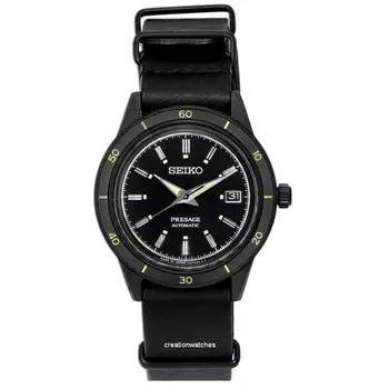Seiko Presage Style60s Автоматические мужские часы с черным циферблатом SRPH95 SRPH95J1 SRPH95J чёрный